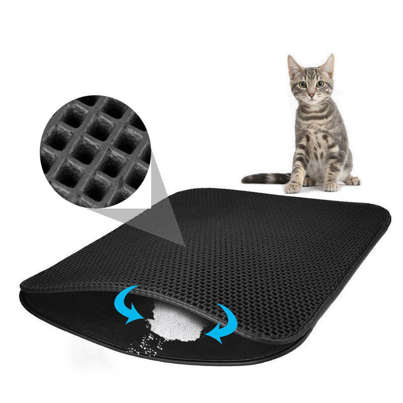 Cat Litter Mat and Pee Pad Honeycomb Double Layer Waterproof Urine